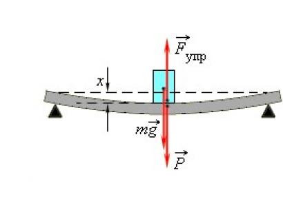 Dependence of elastic force on deformation table