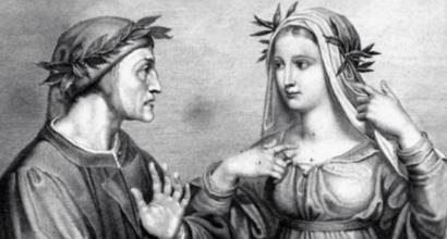 Dante Alighieri and Beatrice Portinari