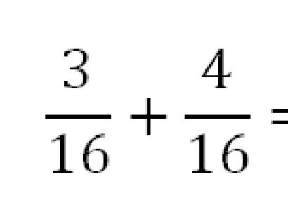 Addition and subtraction of algebraic fractions with different denominators (basic rules, simplest cases)
